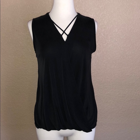 Alya Tops - Alya from Francesca’s Black Criss Cross Tank